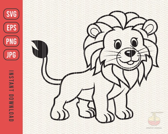 Cartoon lion puzzle template for children Vector Image
