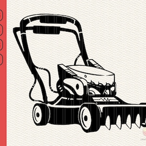 MOWER Lawn mower, Monster Mower, Lawn mower, Grass Cutter, Cutting Grass, outline SVG Digital Download Cuttable Files Cricut Silhouette