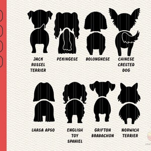 Dog Butt Svg, Dog Butt Bundle, Dog Bundle Svg, Dog file, 8 Dog images, Dog Silhouette, Cute Doggies Svg, Dog Clip Art, svg, png, eps, dxf