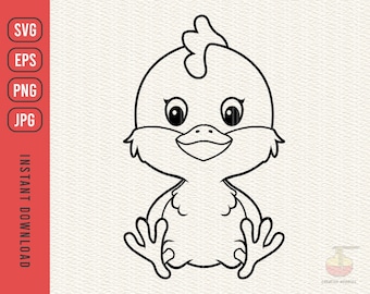Chick Svg files for cricut, Baby Chicken, Farm animal, Chick, Chicken, Chic, Farmhouse clipart, cute livestock vector download, png