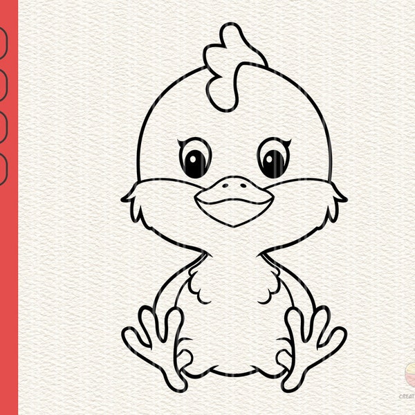 Chick Svg files for cricut, Baby Chicken, Farm animal, Chick, Chicken, Chic, Farmhouse clipart, cute livestock vector download, png