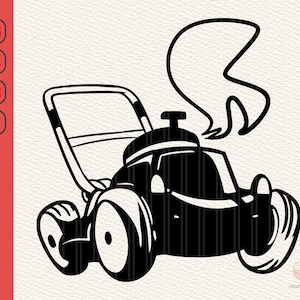 MOWER Lawn mower, Lawn mower, Grass Cutter, Cutting Grass, outline SVG Digital Download Cuttable Files Cricut Silhouette