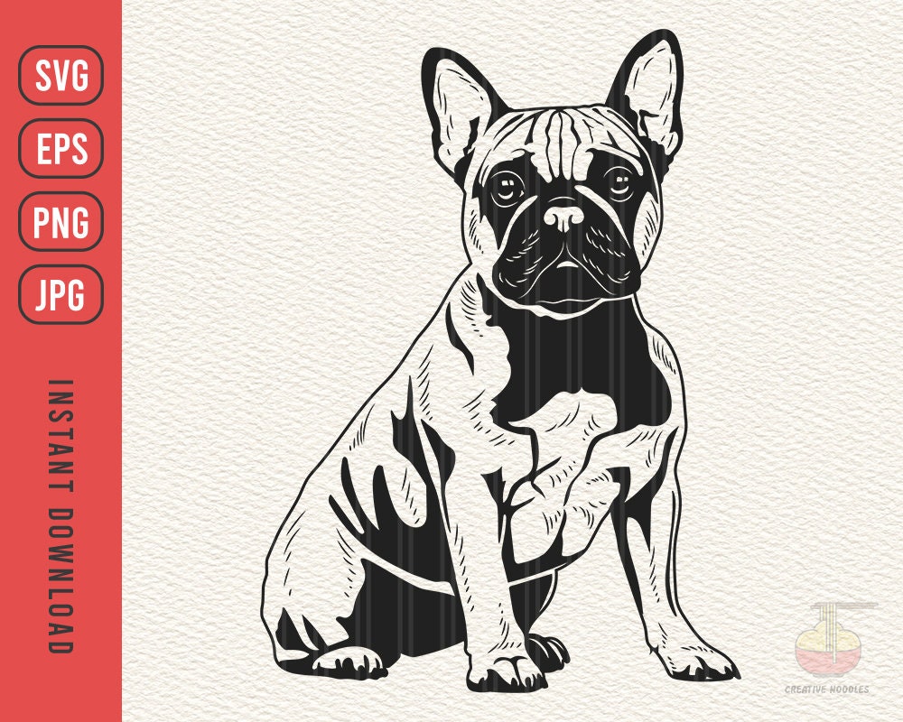 French Bulldog Svg Frenchie Svg Cute Dog Clipart Pet Face - Etsy