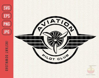 Aviation Pilot Wings svg, Plane Propeller svg, Propeller Wings Airplane svg, Pilot Wings Aviation svg, Aviation svg, eps, png, dxf