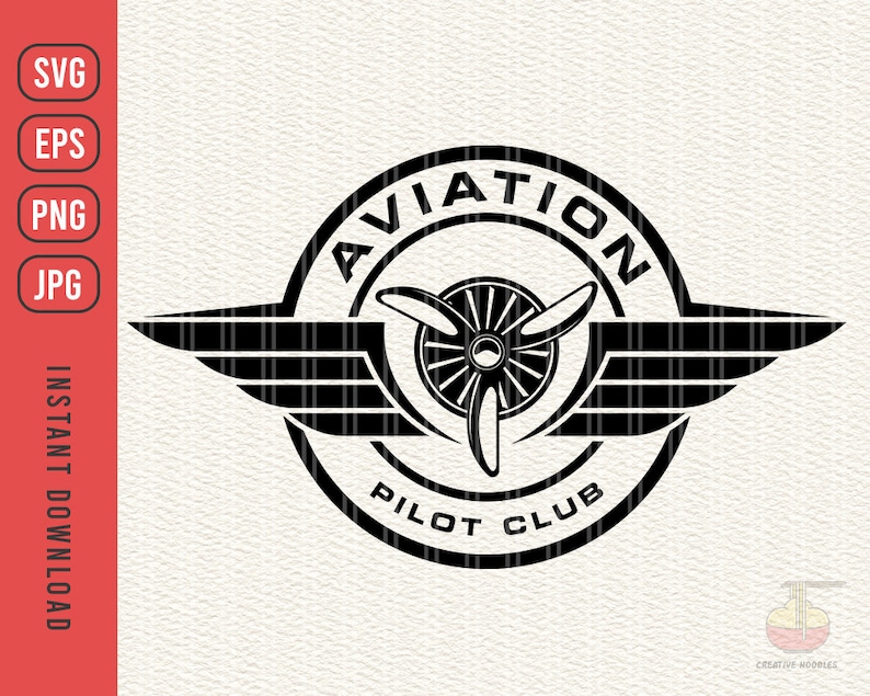 Aviation Pilot Wings Svg Plane Propeller Svg Propeller Wings Etsy