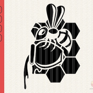 Honungsbi svg, bi svg, humla svg, digital bifil, honungsbi svg, honungskaka bi svg, bi och honung svg, dxf, eps, png, jpg