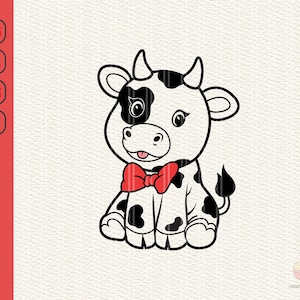 Cow Svg, Baby Cow Svg Cut File, Cow Svg, Cute Baby Cow Svg, Farm Animal Svg, cut file for Cutting, Svg, Eps, Png, Jpg