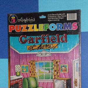Vintage Garfield Puzzleforms - 30 Piece Puzzle With Colorforms - New in ...