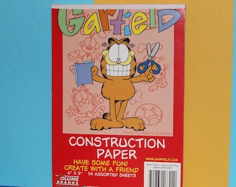 Vintage Garfield Construction Paper - 54 Sheets - 6x9