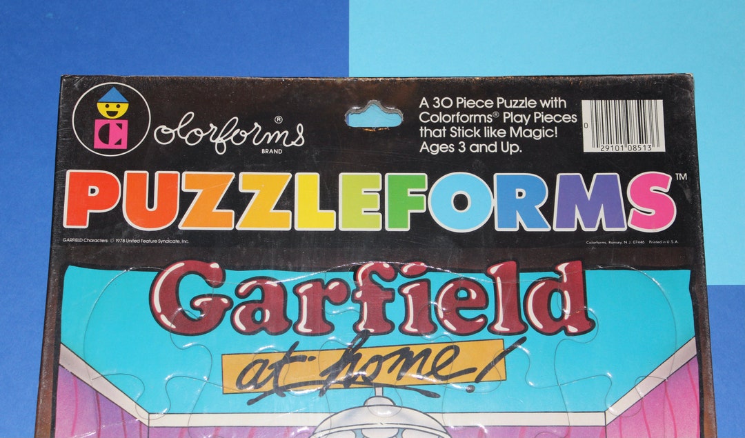 Vintage Garfield Puzzleforms - 30 Piece Puzzle With Colorforms - New in ...