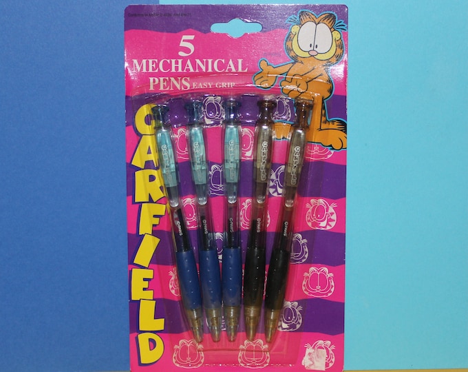Vintage Garfield Mechanical Pens (x5) With Easy Grip PAWS - Still ...
