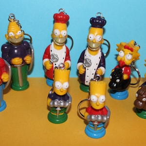 Simpsons Chess Pieces - Vintage, Upcycled Keychains - Your Choice