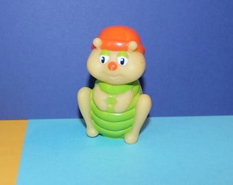 Marioneta de dedo Glo Hopper vintage: juguete Glo Worm de 1985