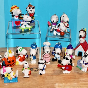 Vintage Snoopy PVC Figures Upcycled Keychains - Your Choice