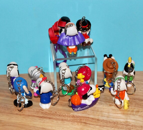 ヴィンテージスヌーピーPVCフィギュアアップサイクルキーホルダー 