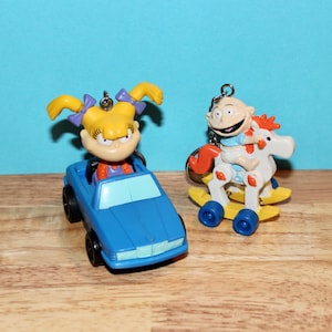 Vintage Rugrats Tommy Pickles & Angelica Toys Upcycled Keychains - Your Coice