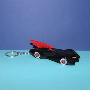Batmobile Upcycled Keychain