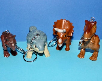 McDonald's Jurassic World Camp Cretaceous Dinosaur Upcycled Keychains - Your Choice