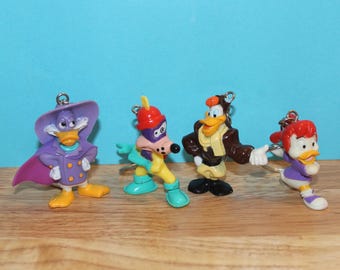 Vintage Darkwing Duck PVC Figure Upcycled Keychains - Your Choice