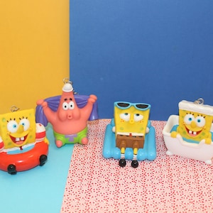 Vintage SpongeBob SquarePants Bath Toys Upcycled Keychains