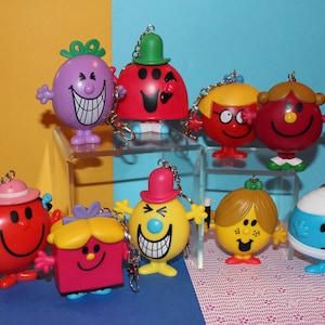 Little Miss & Mr. Men McDonald&#39;s Happy Meal Toys Upcycled Keychain - Your Choice