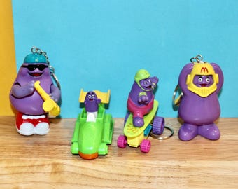 1970年代のヴィンテージマクドナルドキッズハッピーミールトレイ、6個