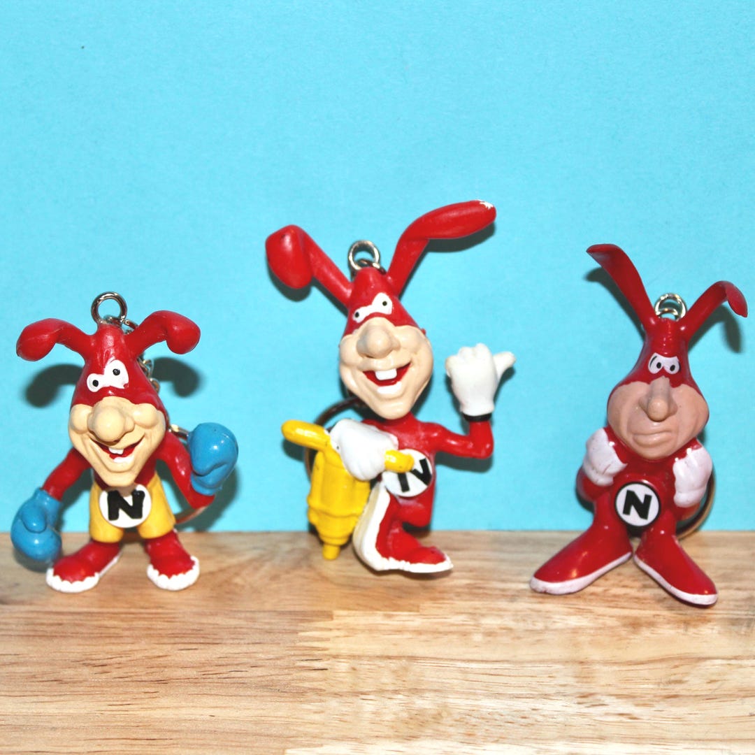 Noid Pvc Vintage Noid PVC Figures Upcycled Keychains - Your Choice - Etsy