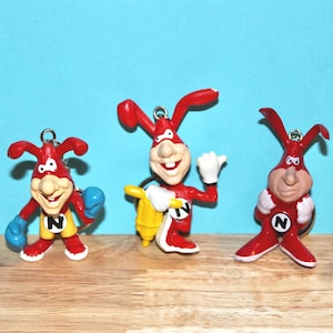 Vintage Noid PVC Figures Upcycled Keychains - Your Choice