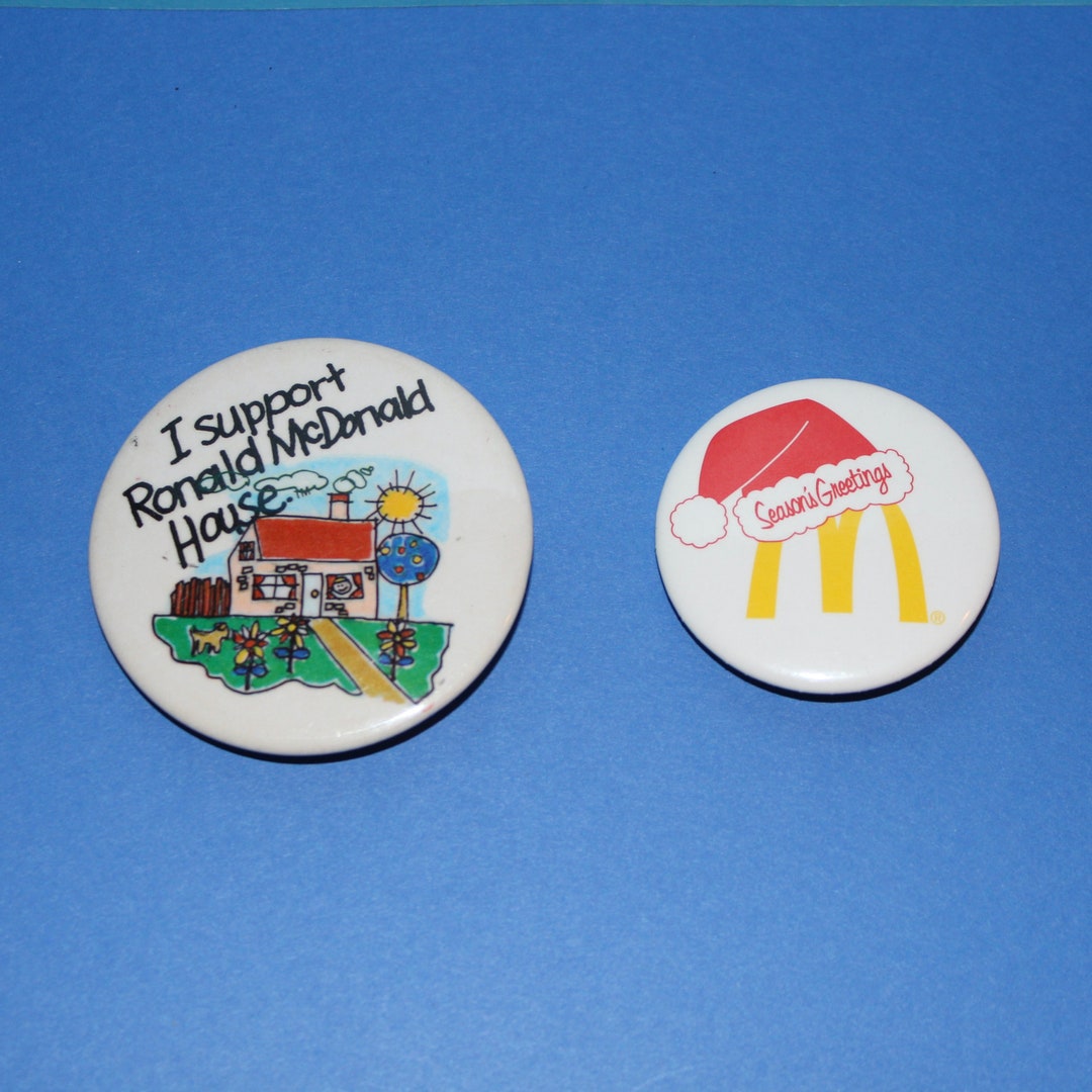 Vintage Mcdonald's Pinback Buttons / Pins Etsy