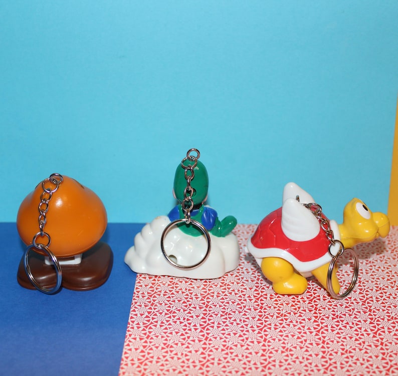 Mario Shell Keychain Vintage Super Mario Brothers Mcdonald's Happy Meal Toys Upcycled ...