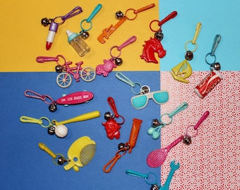 1980&#39;s Plastic Bell Charms - Googly Eyes & More - Your Choice