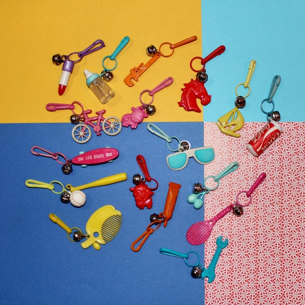 1980's Plastic Bell Charms - Googly Eyes & More - Your Choice