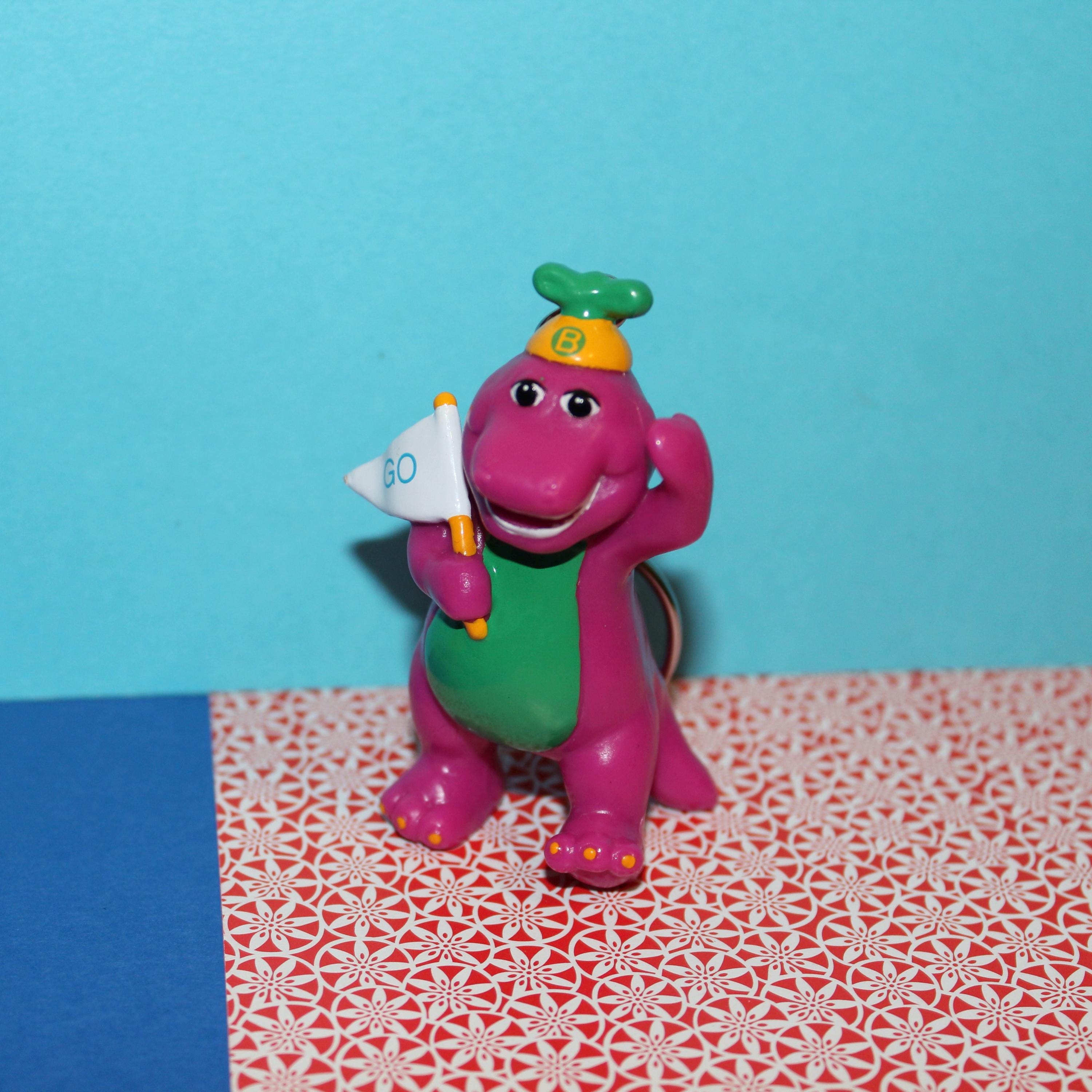 Vintage Barney PVC Figures Upcycled Keychains 1993 - Your Choice