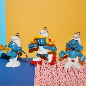 Vintage Smurfs PVC Figure Keychains - Your Choice
