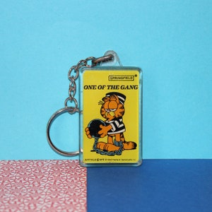 Vintage Garfield "One of the Gang" Thermometer Keychain Acrylic/Plastic