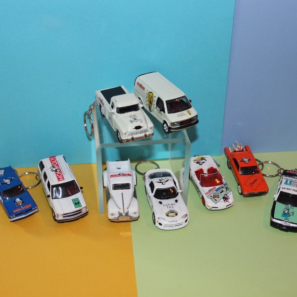 Upcycled Monopoly Die-cast Cars Keychains - Your Choice