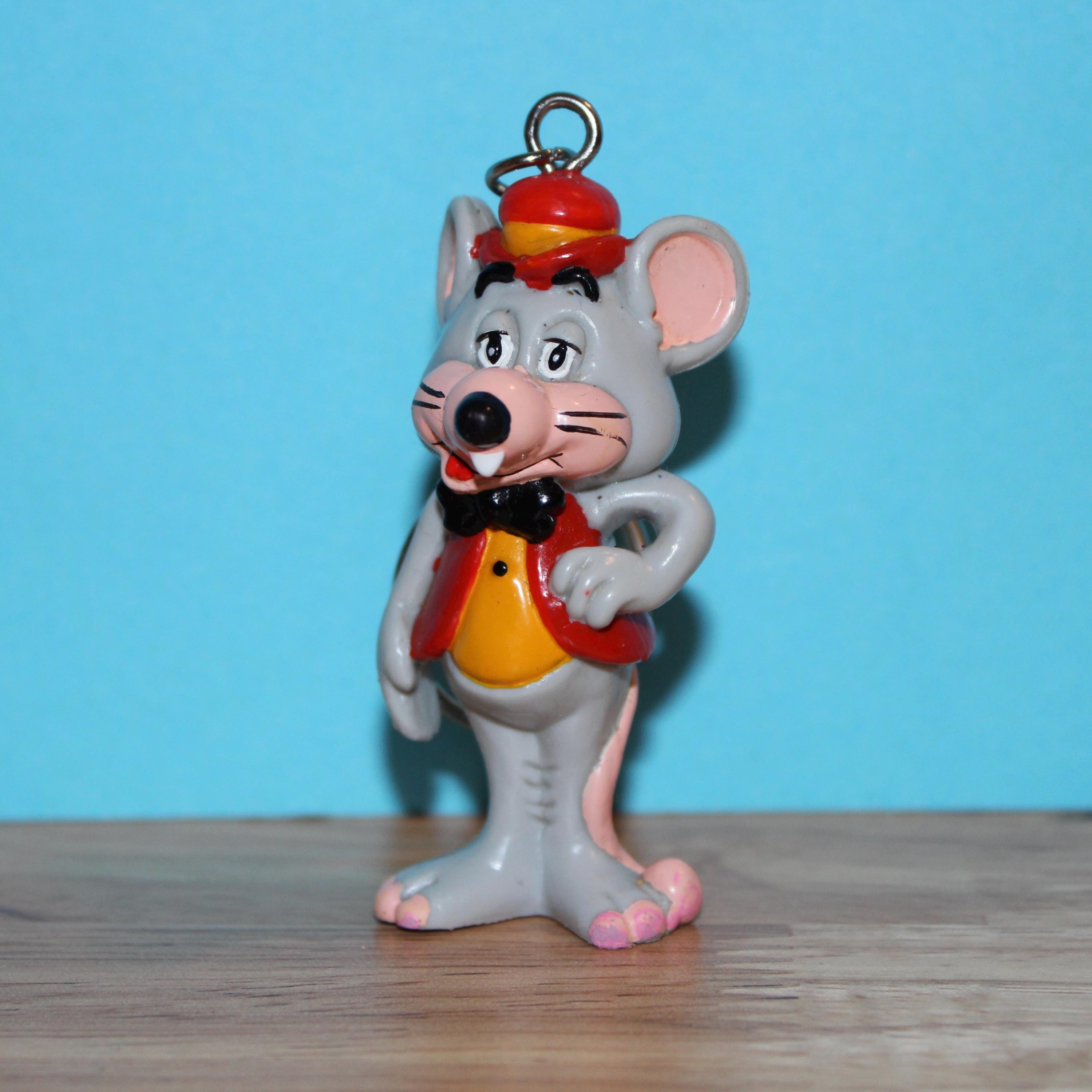 Vintage Chuck E. Cheese PVC Figure Upcycled Keychain 1985 - Etsy