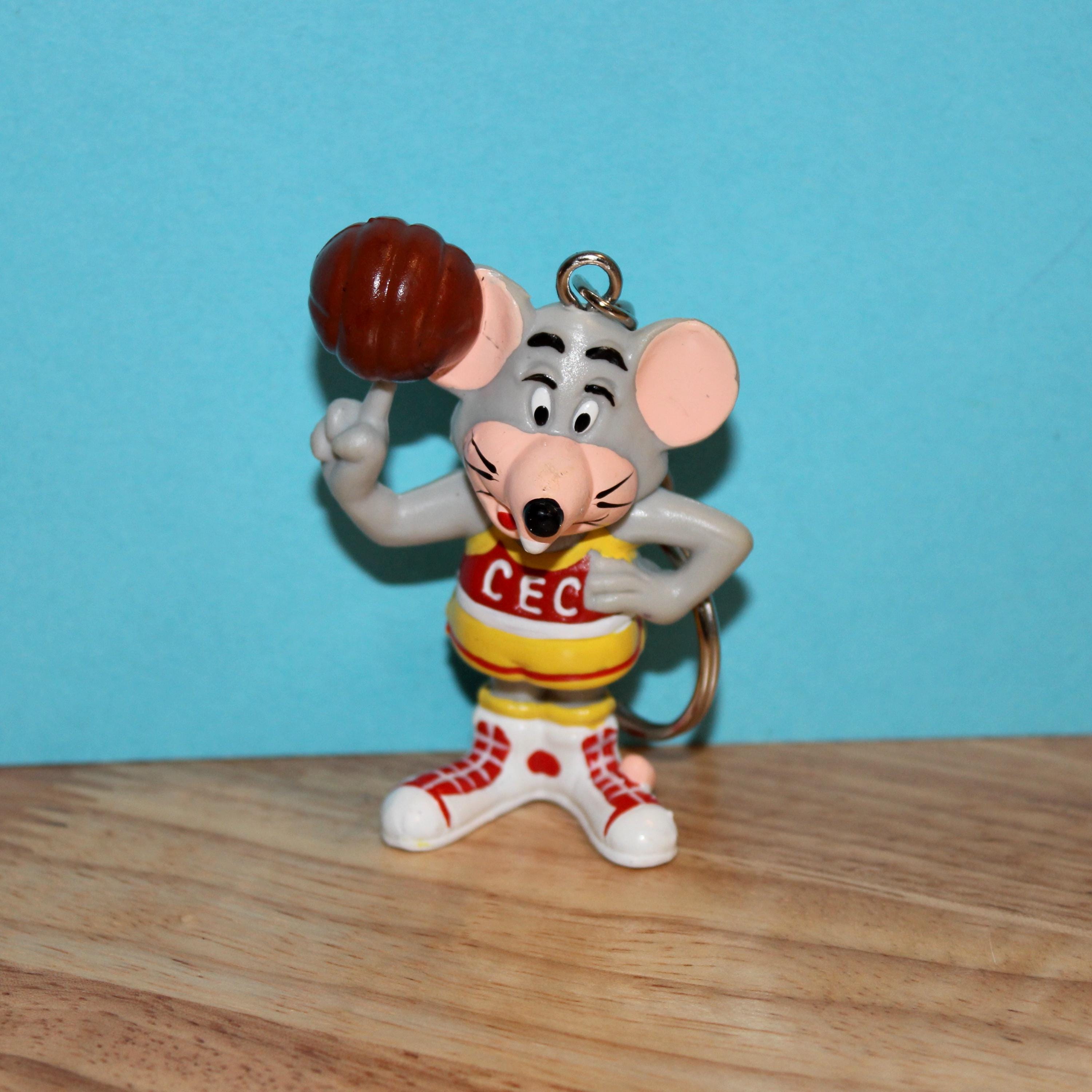 Vintage Chuck E. Cheese PVC Figure Upcycled Keychains - Soccer