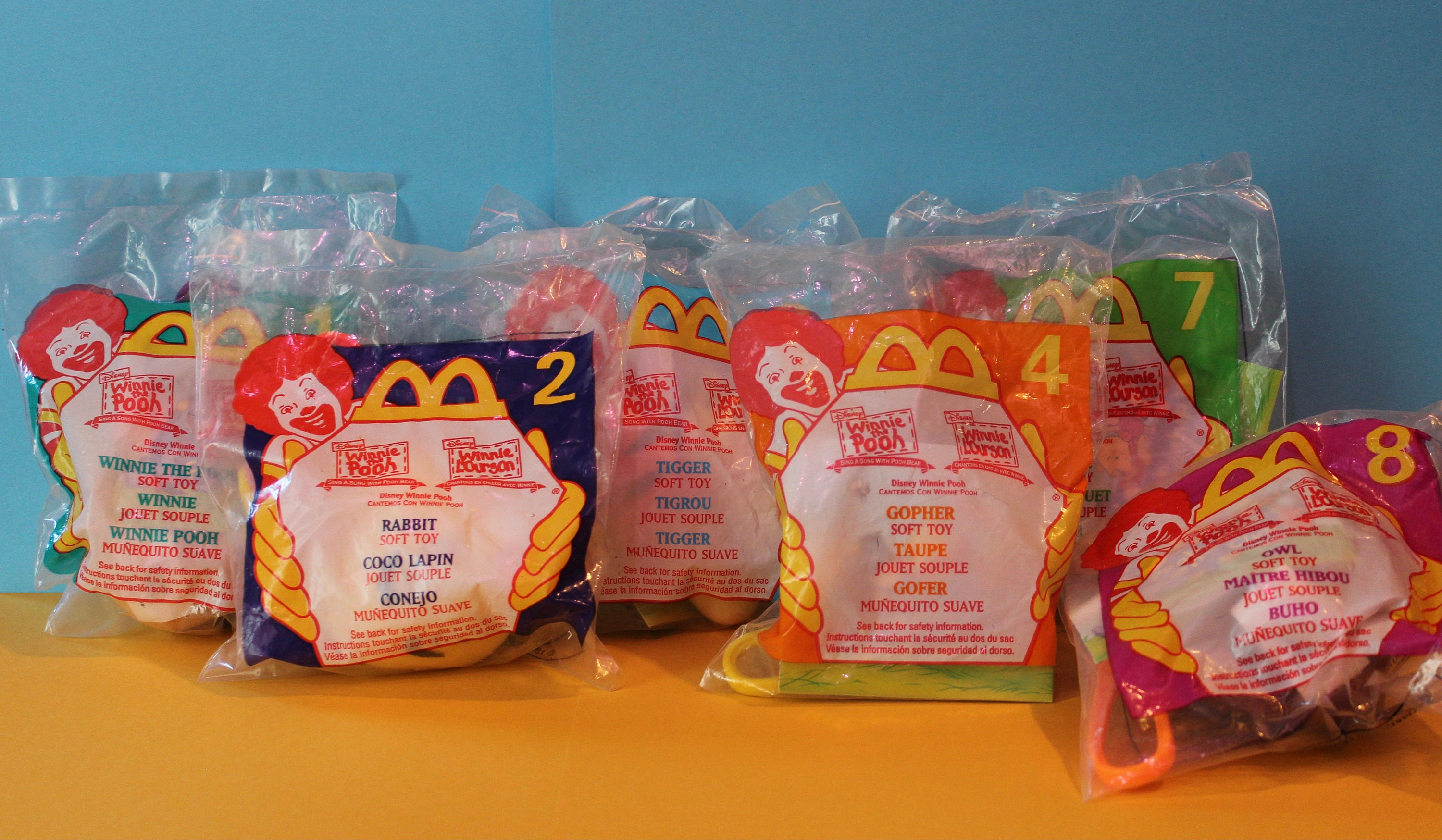 Mcdonald's Happy Meal Winnie The Pooh Clips/Keychains - in Packaging - Your Choice, image size:3000x1748