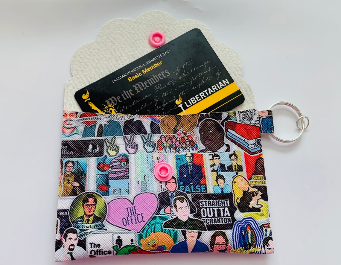 Keychain card holder the office print Etsy