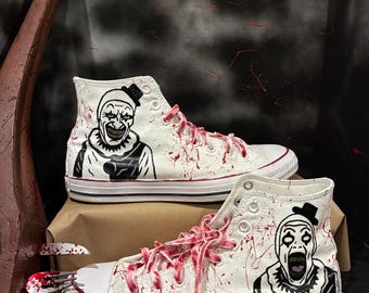 Terrifier Converse: Hand-Painted Horror Art Shoes