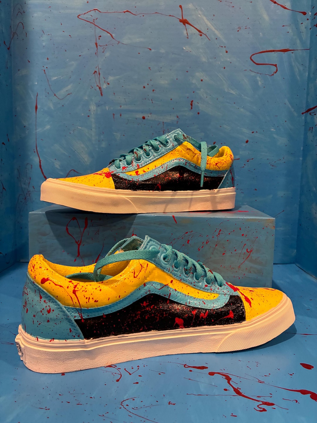 Hand-painted Invincible Vans: Custom Comic Shoes - Etsy