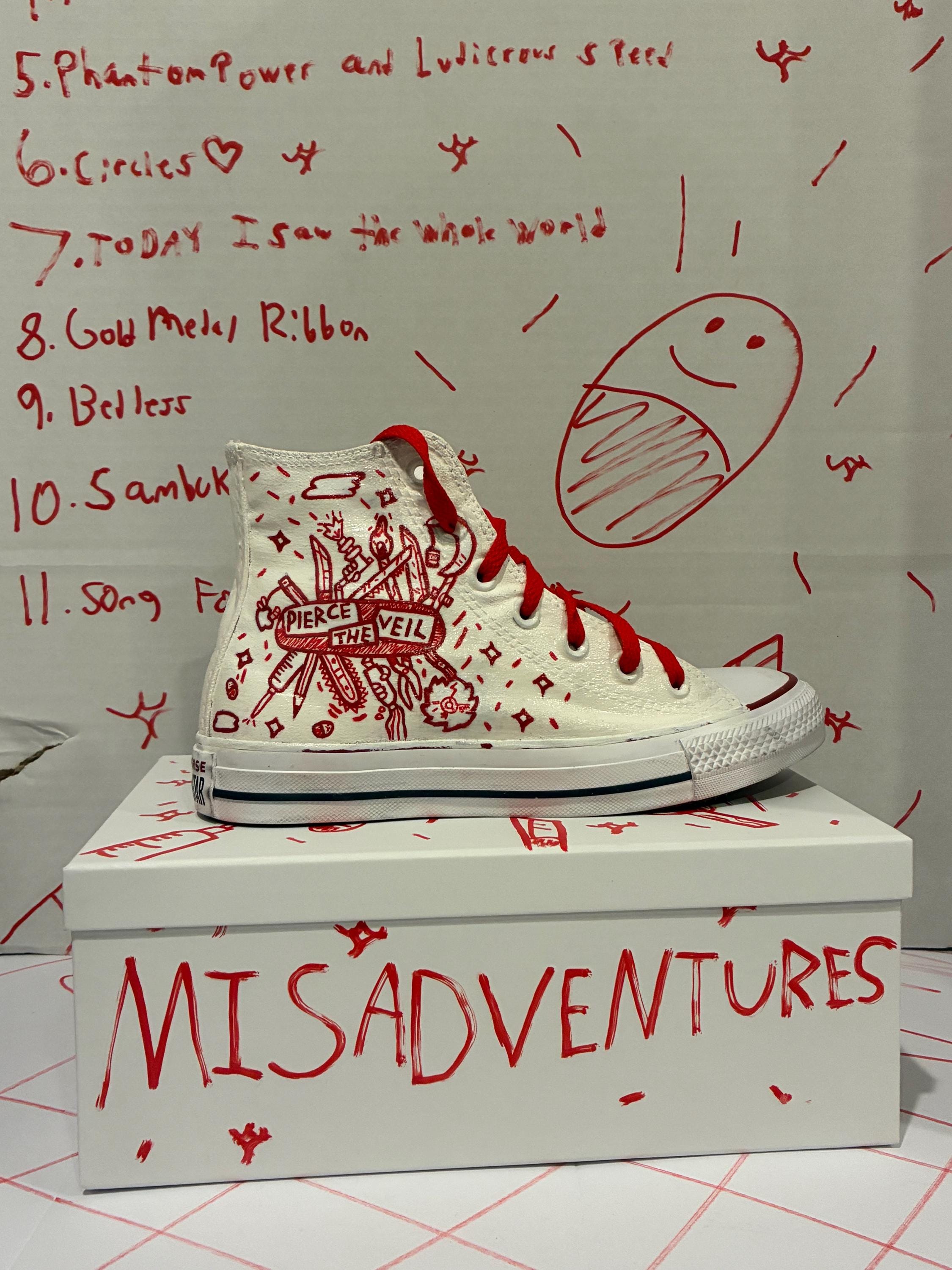 Pierce the Veil Misadventures Hand Painted Converse - Etsy