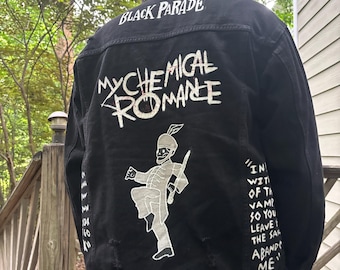 Handgeschilderd jeansjack van My Chemical Romance