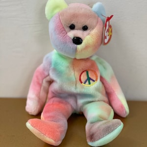 1996 Peace Bear-Vintage beanie baby