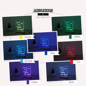 DIY Acrylic LED Light Stand With Wireless USB Charging Multi-colour ...