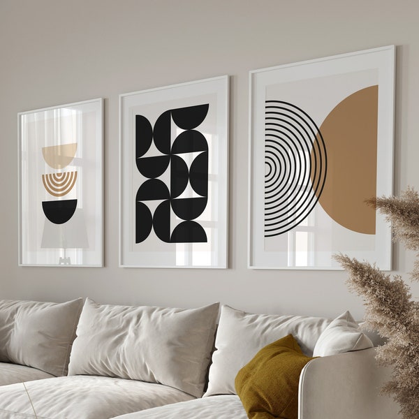 Brown and Cream Wall Art Etsy UK