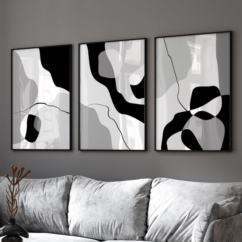 Black White Grey Etsy