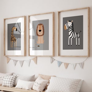Grey nursery store wall art