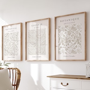 Neutral Wall Prints, Botanical Wall Prints, Neutral Wall Art, Beige Wall Prints, Neutral Wall Decor, Set of 3 Wall Prints, Beige Wall Art